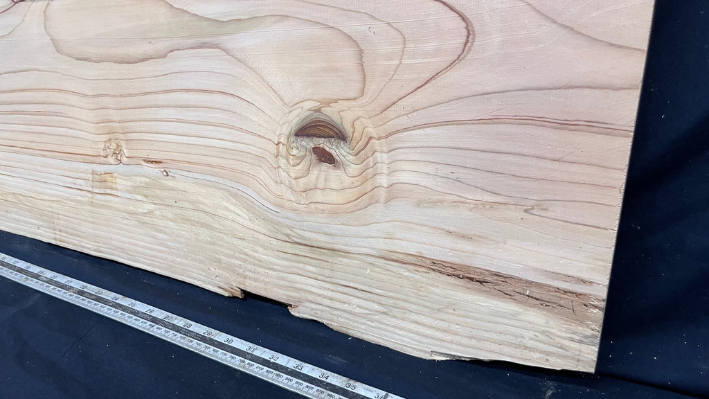 Cedar plank, timber, board. 1107 L x 585 W x 29 D mm  (429mf)