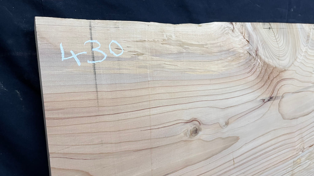 Cedar plank, timber, board. 1134 L x 489 W x 29 D mm  (430mf)