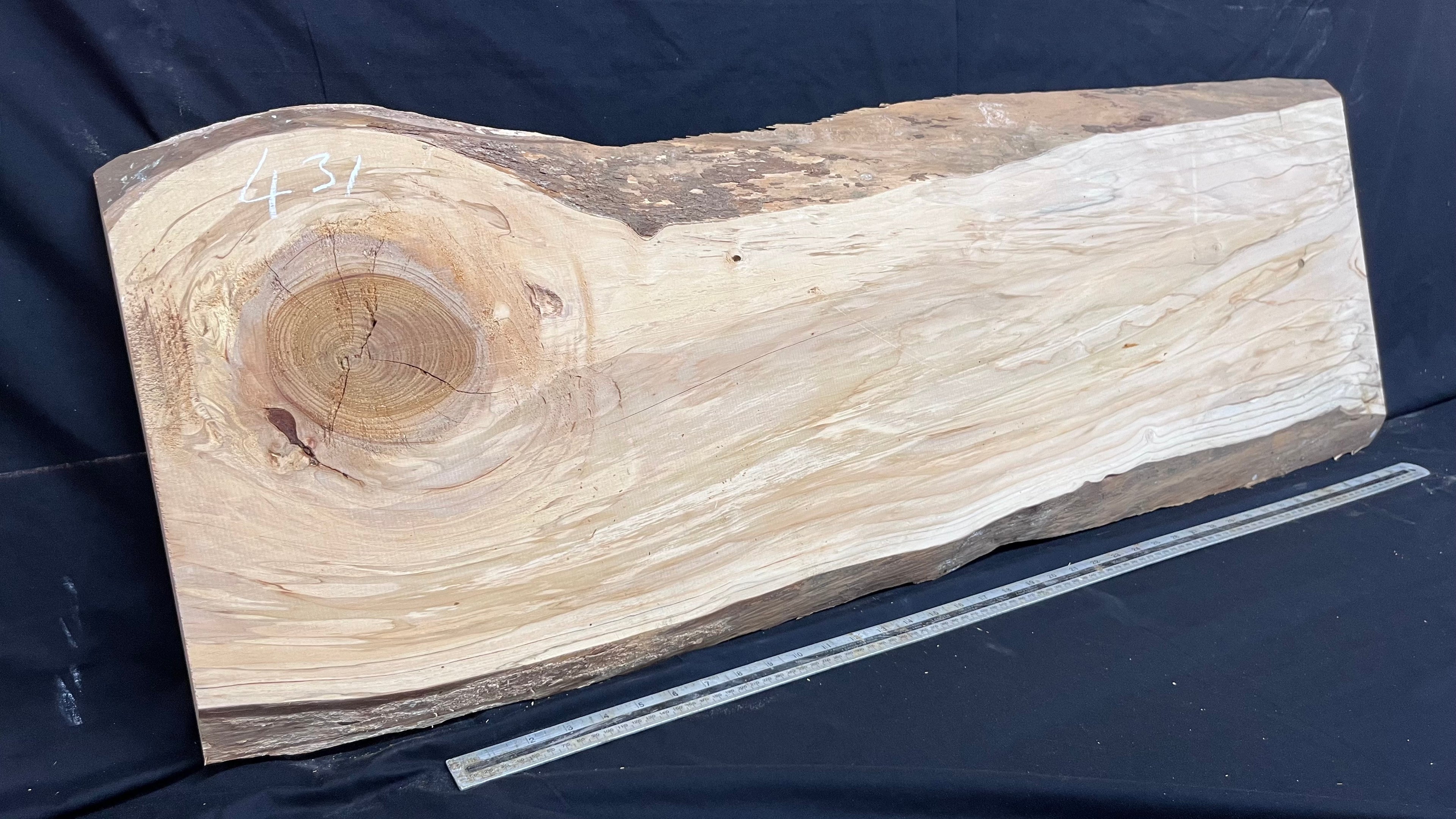 Cedar plank, timber, board. 1134 L x 489 W x 29 D mm  (430mf)