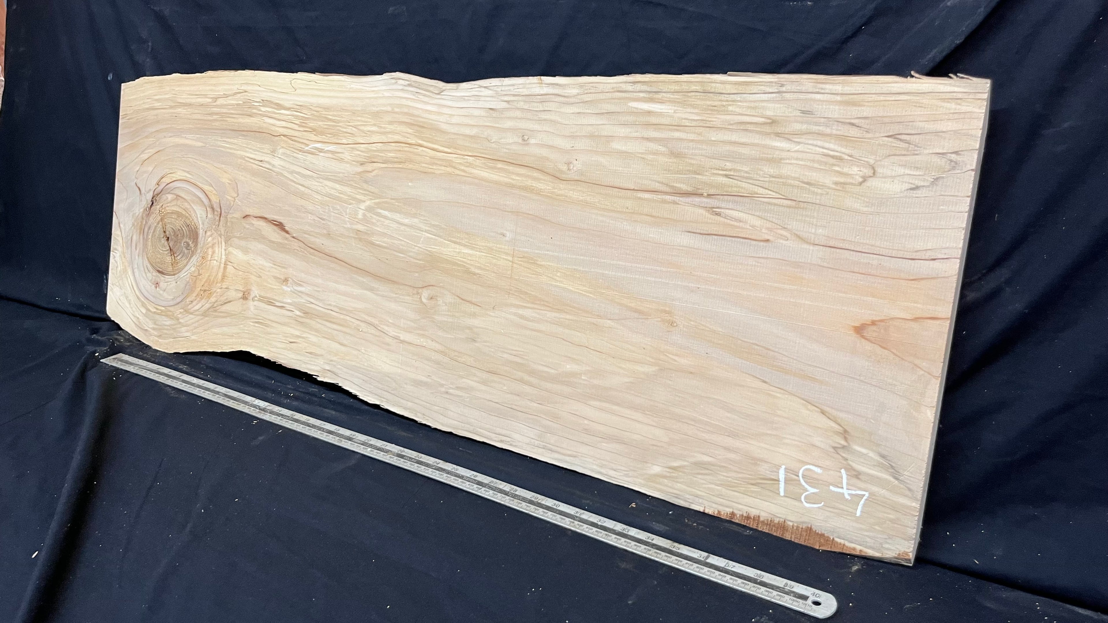 Cedar plank, timber, board. 1134 L x 489 W x 29 D mm  (430mf)