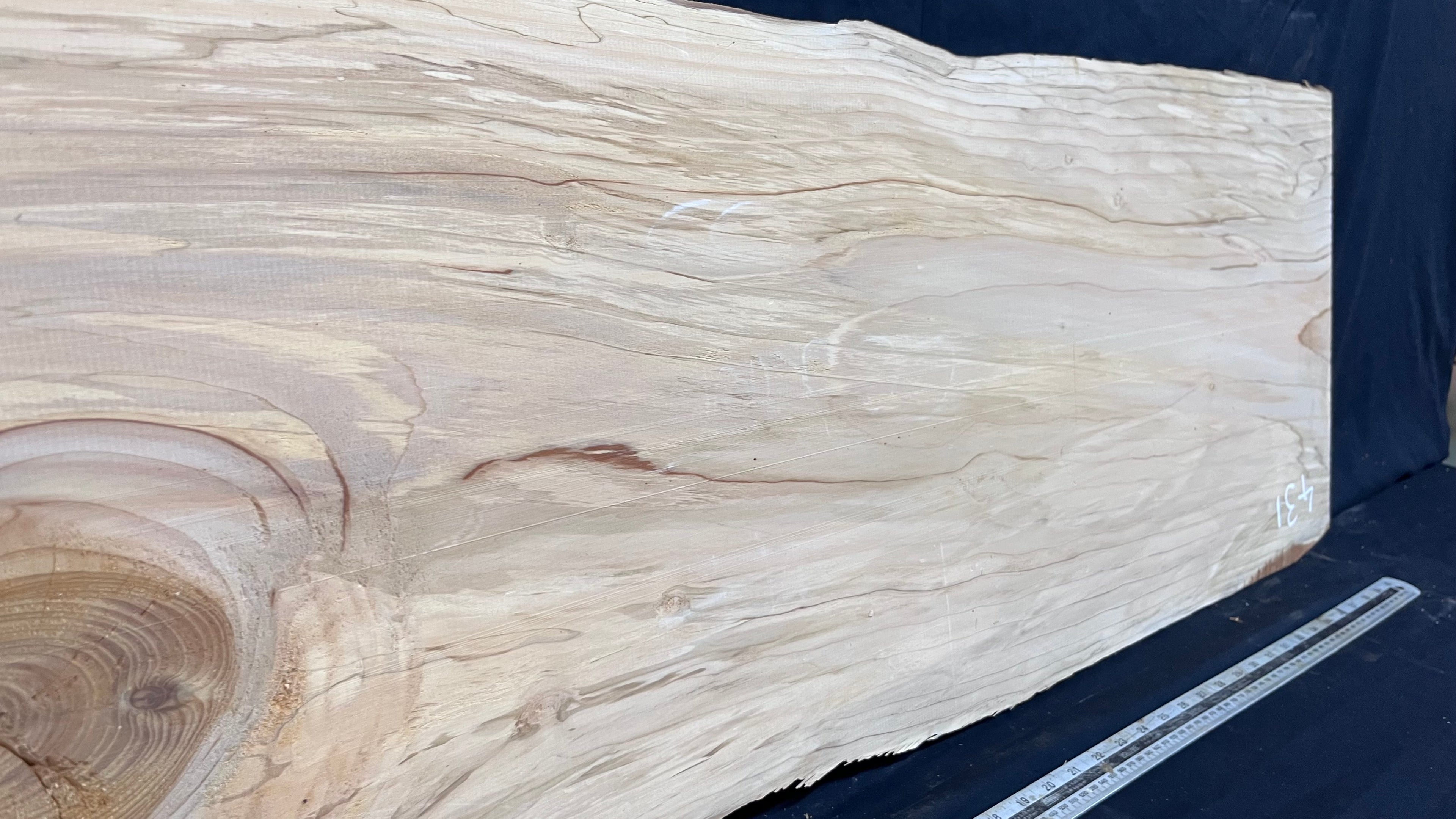 Cedar plank, timber, board. 1165 L x 404 W x 27 D mm  (431mf)