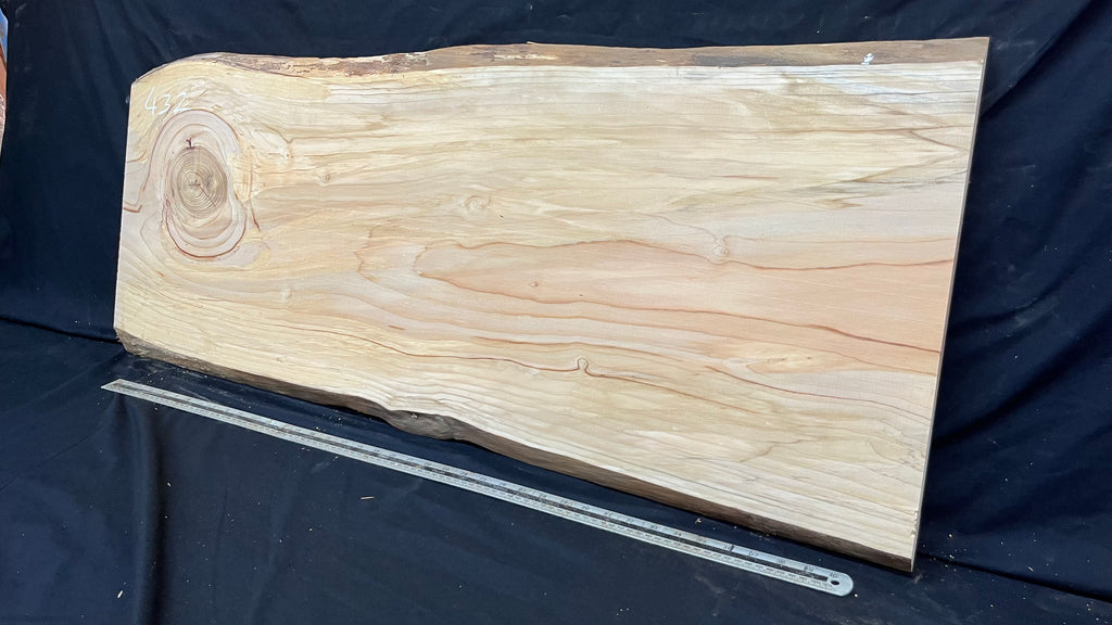 Cedar plank, timber, board. 1165 L x 404 W x 27 D mm  (431mf)