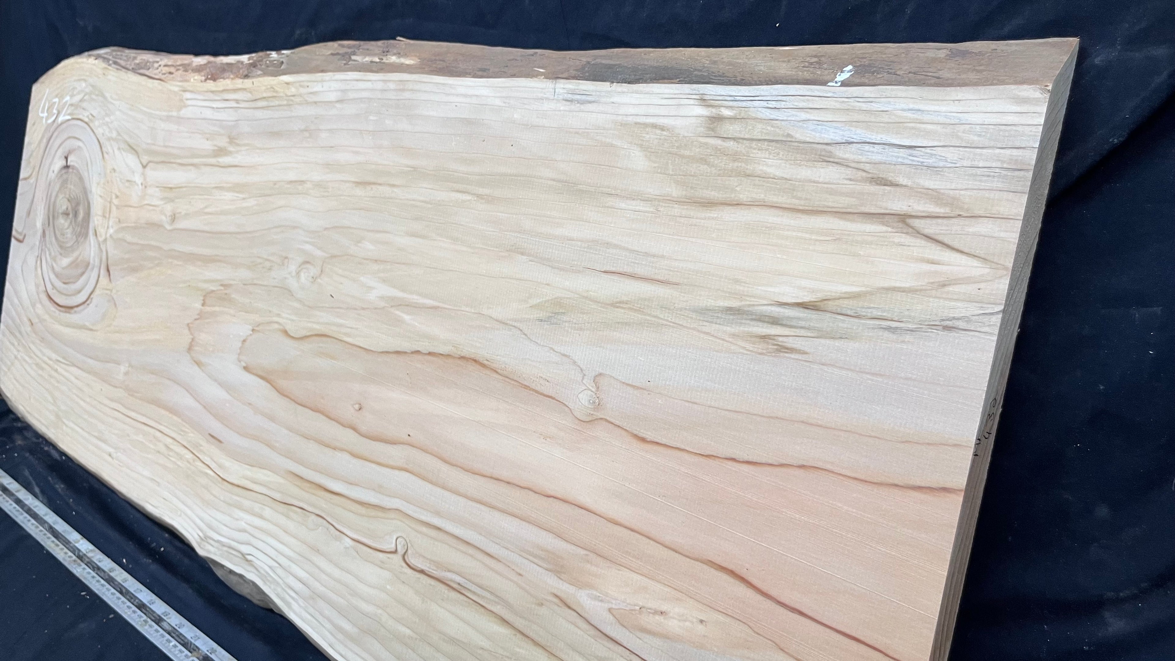 Cedar plank, timber, board. 1165 L x 404 W x 27 D mm  (431mf)