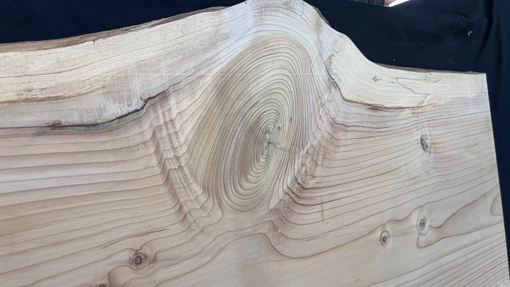 Cedar plank, timber, board. 1151 L x 475 W x 27 D mm  (432mf)