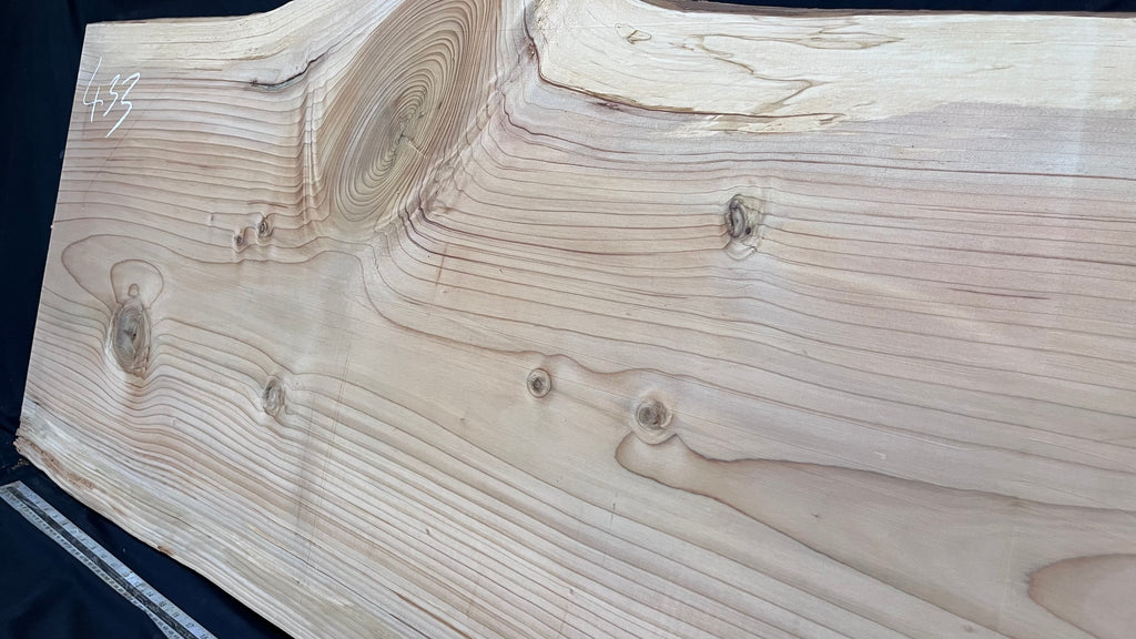 Cedar plank, timber, board. 1151 L x 475 W x 27 D mm  (432mf)