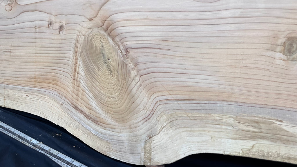 Cedar plank, timber, board. 1151 L x 475 W x 27 D mm  (432mf)