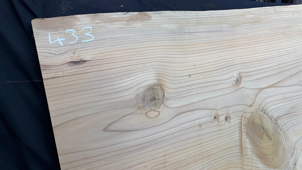Cedar plank, timber, board. 1160 L x 600 W x 29 D mm  (433mf)