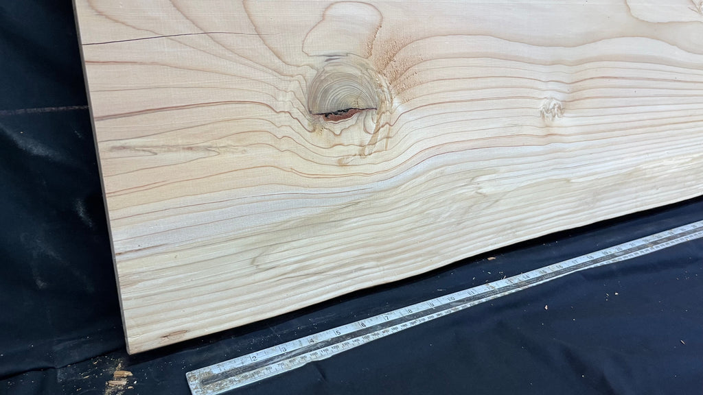 Cedar plank, timber, board. 1160 L x 600 W x 29 D mm  (433mf)