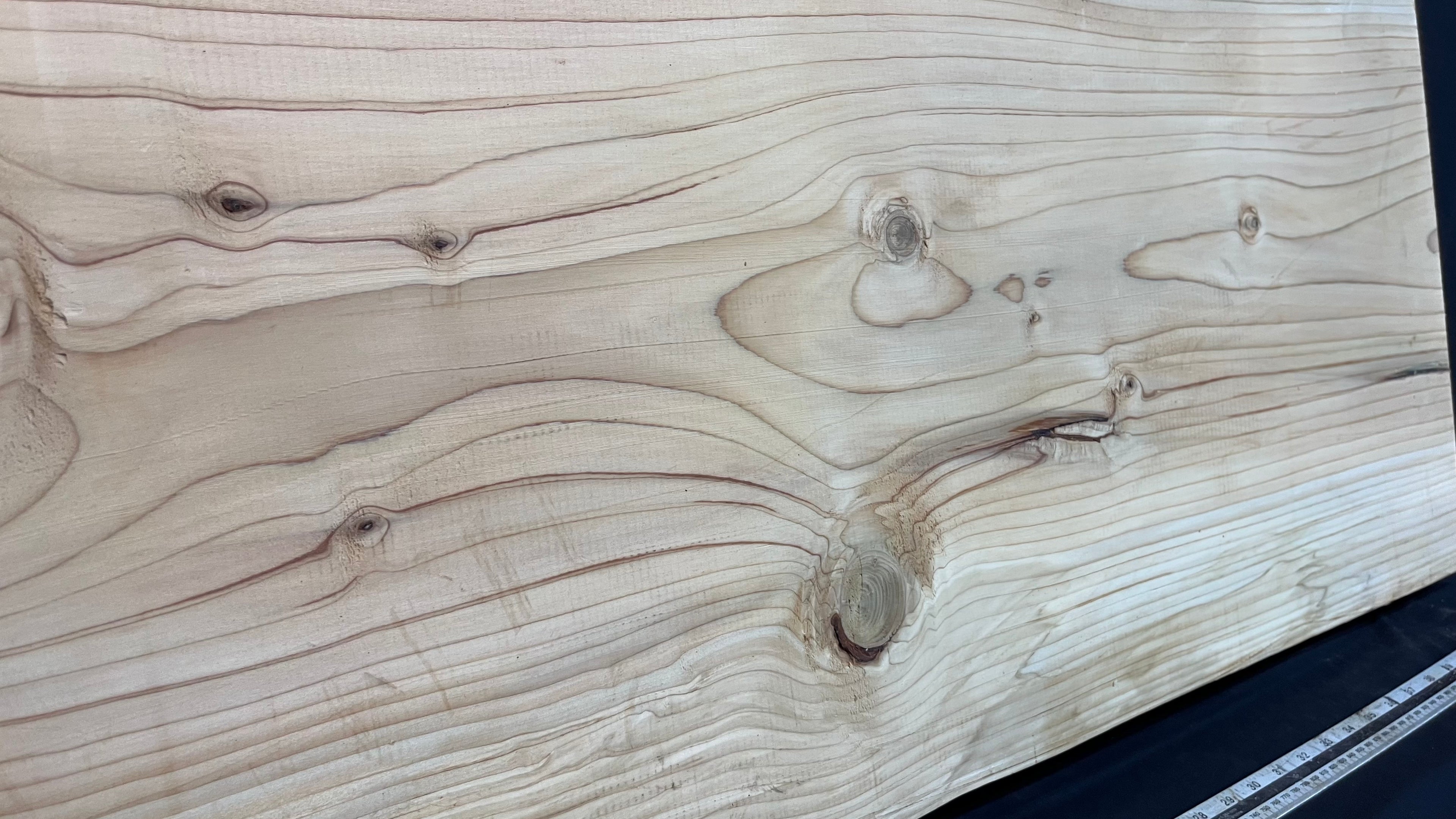 Cedar plank, timber, board, coffee table top. 1186 L x 586 W x 46 D mm  (435mf)