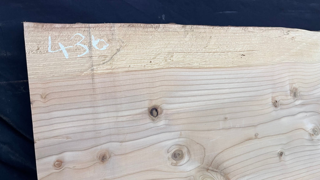 Cedar plank, timber, board, coffee table top. 1047 L x 555 W x 35 D mm  (436mf)