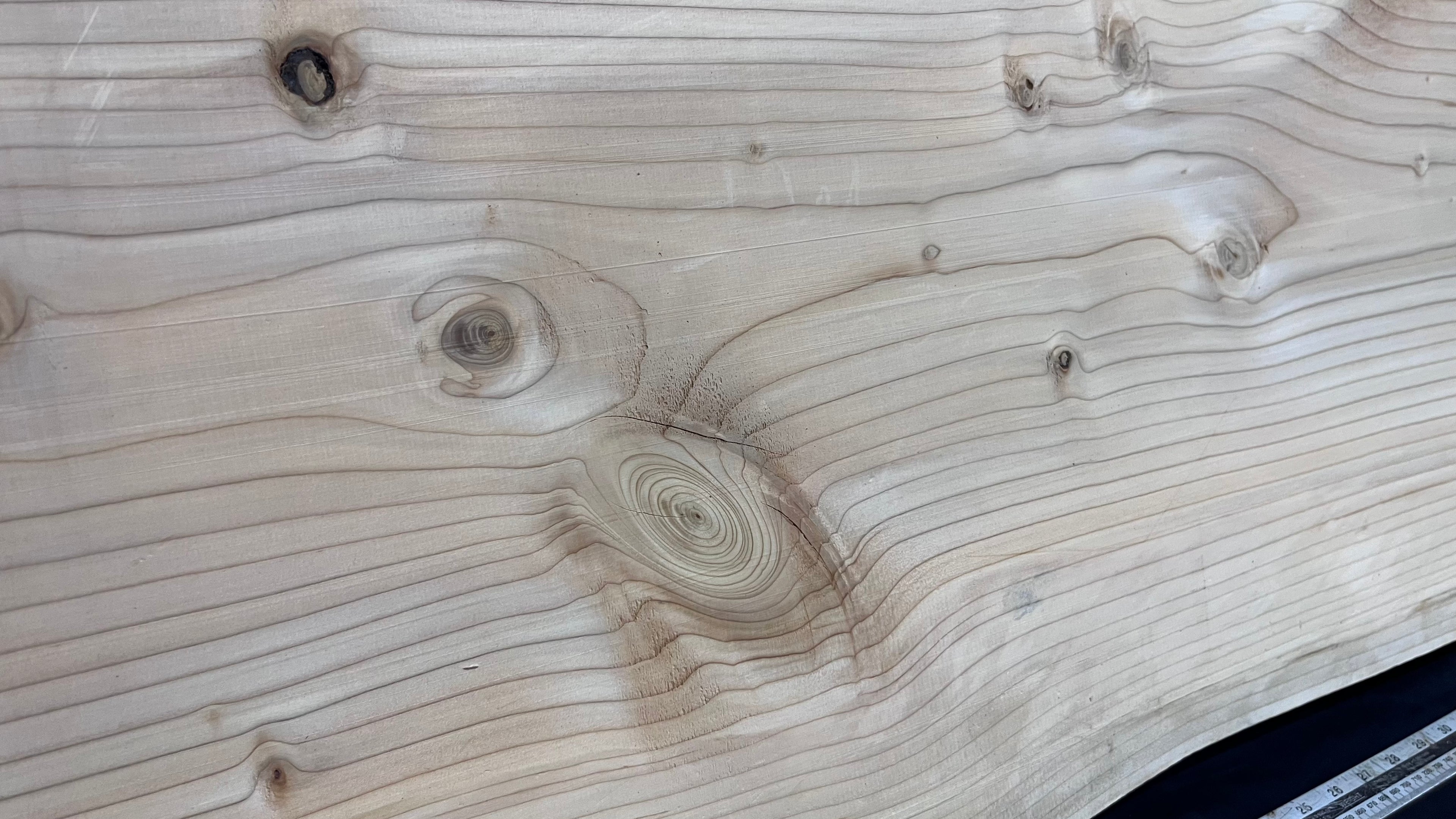 Cedar plank, timber, board, coffee table top. 1047 L x 555 W x 35 D mm  (436mf)