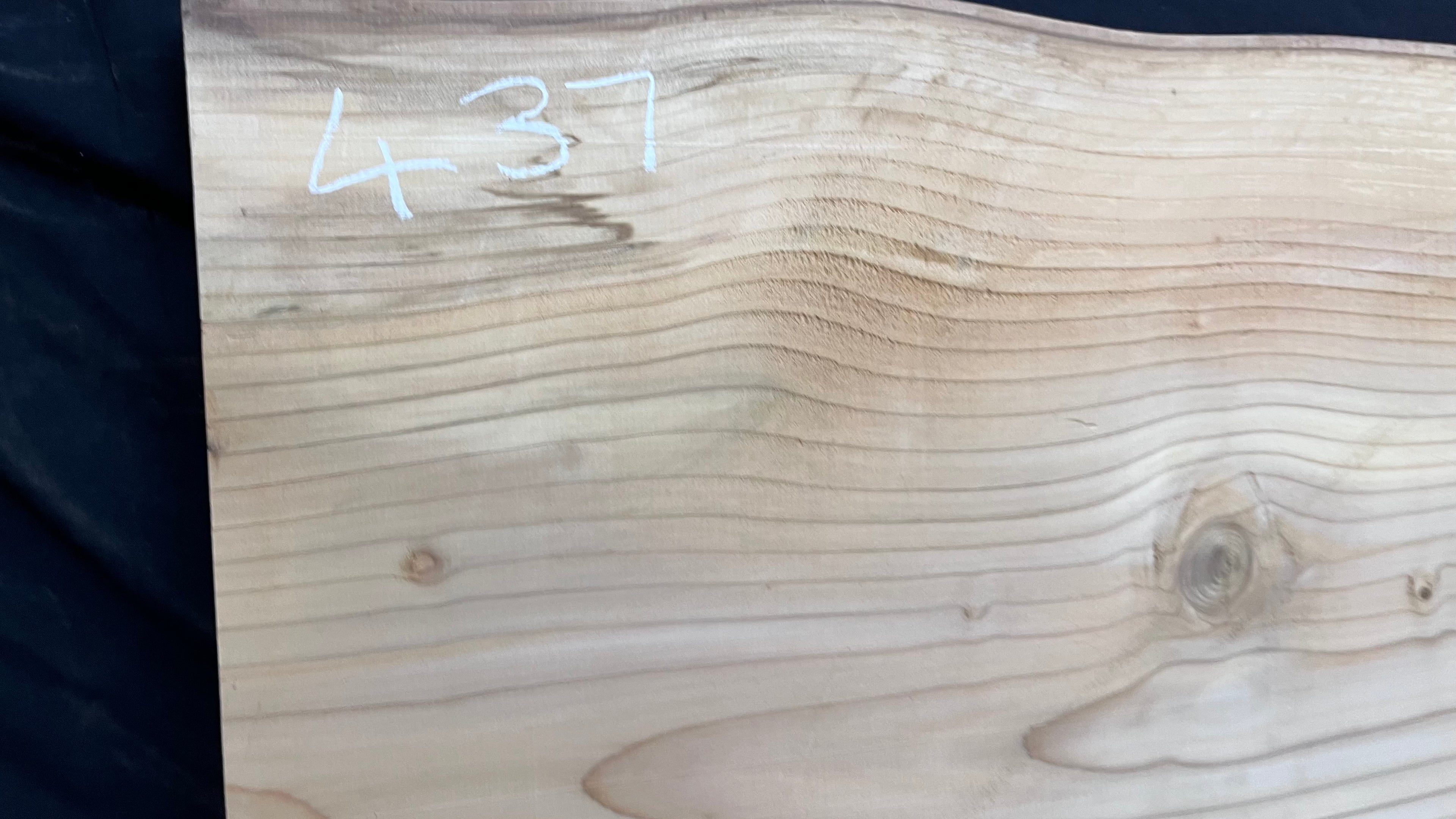 Cedar plank, timber, board, coffee table top. 1039 L x 555 W x 34 D mm  (437mf)