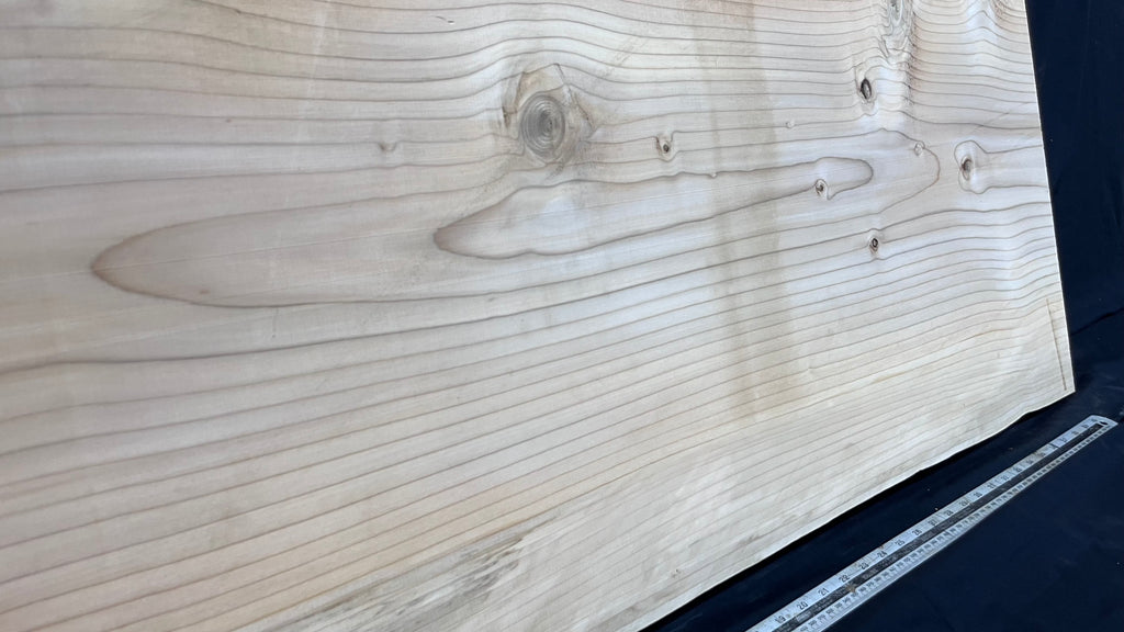 Cedar plank, timber, board, coffee table top. 1039 L x 555 W x 34 D mm  (437mf)