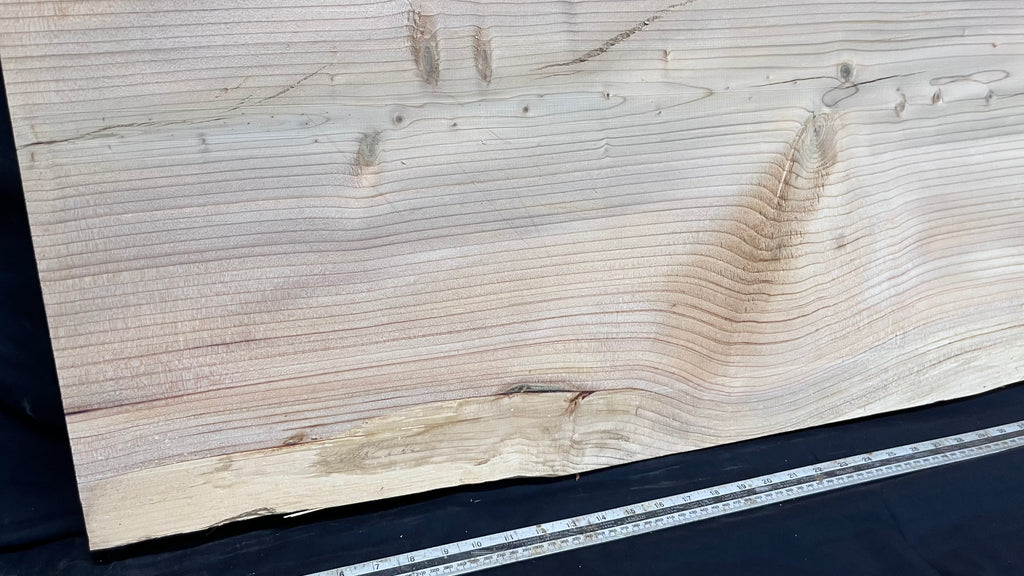 Cedar plank, timber, board, coffee table top. 1174 L x 579 W x 38 D mm  (438mf)