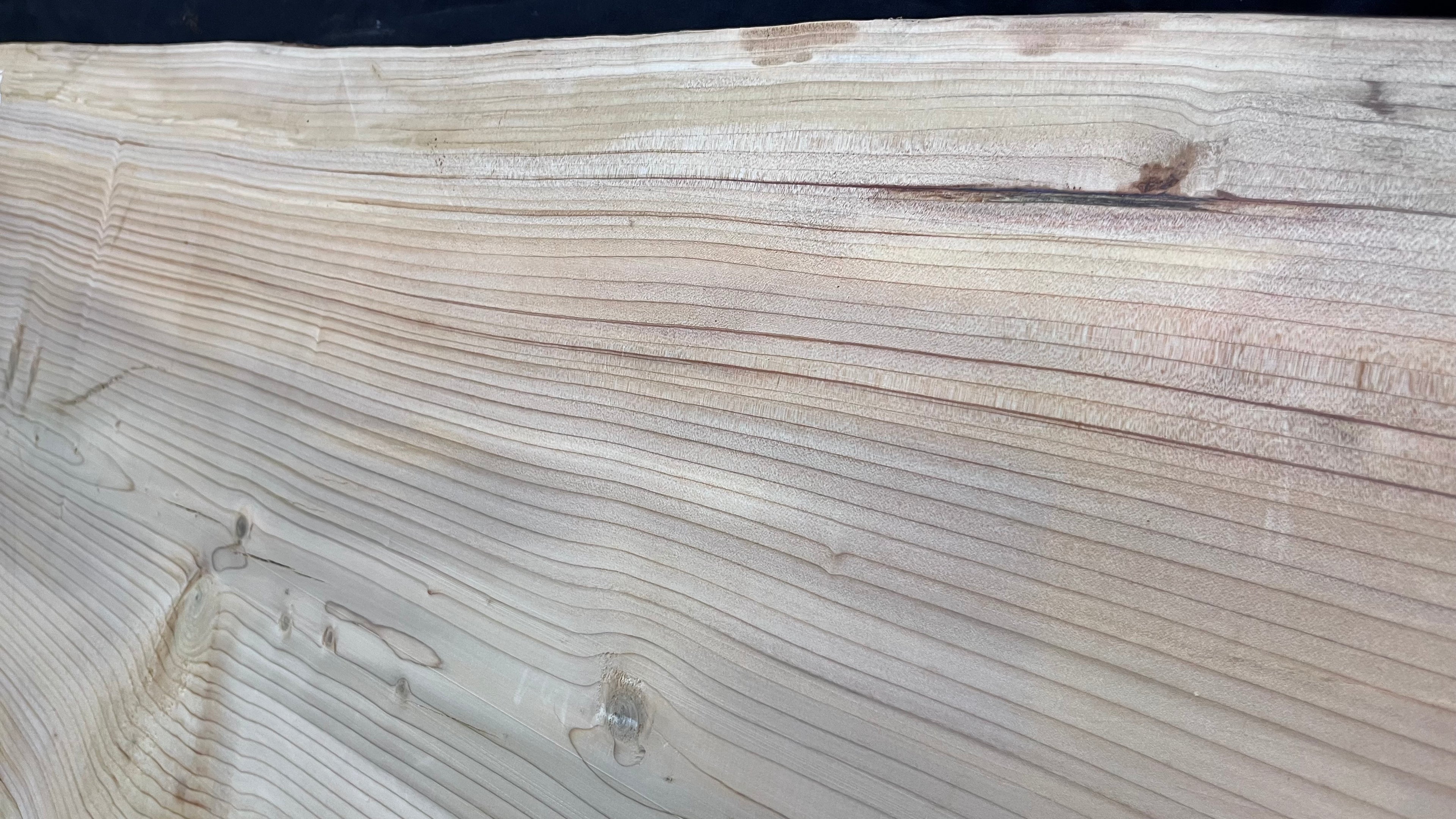 Cedar plank, timber, board, coffee table top. 1174 L x 579 W x 38 D mm  (438mf)