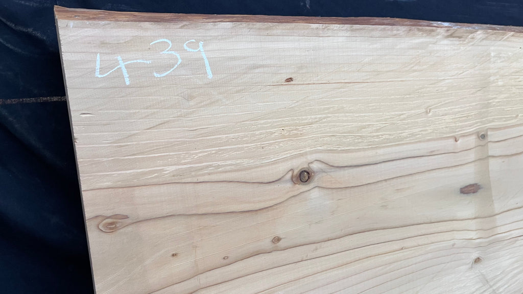 Cedar plank, timber, board, coffee table top. 1021 L x 505 W x 28 D mm  (439mf)