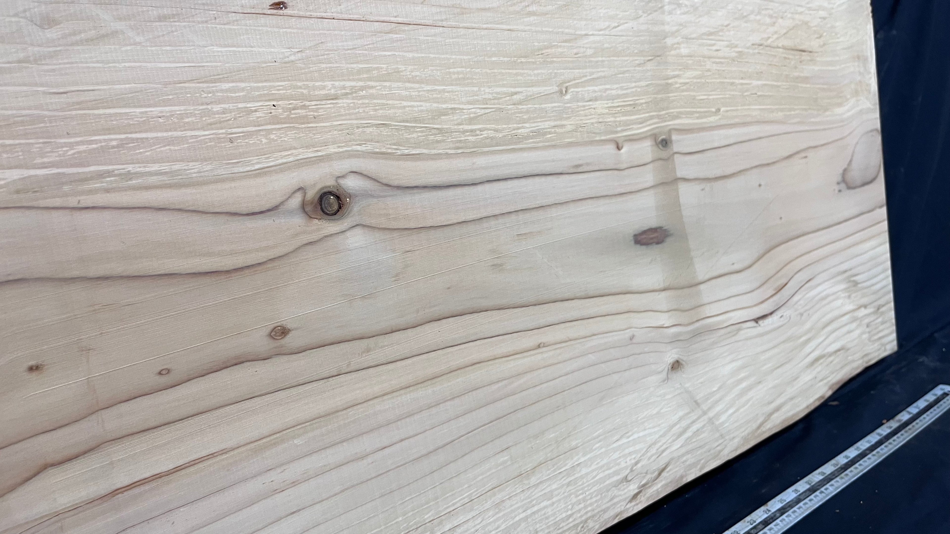 Cedar plank, timber, board, coffee table top. 1021 L x 505 W x 28 D mm  (439mf)
