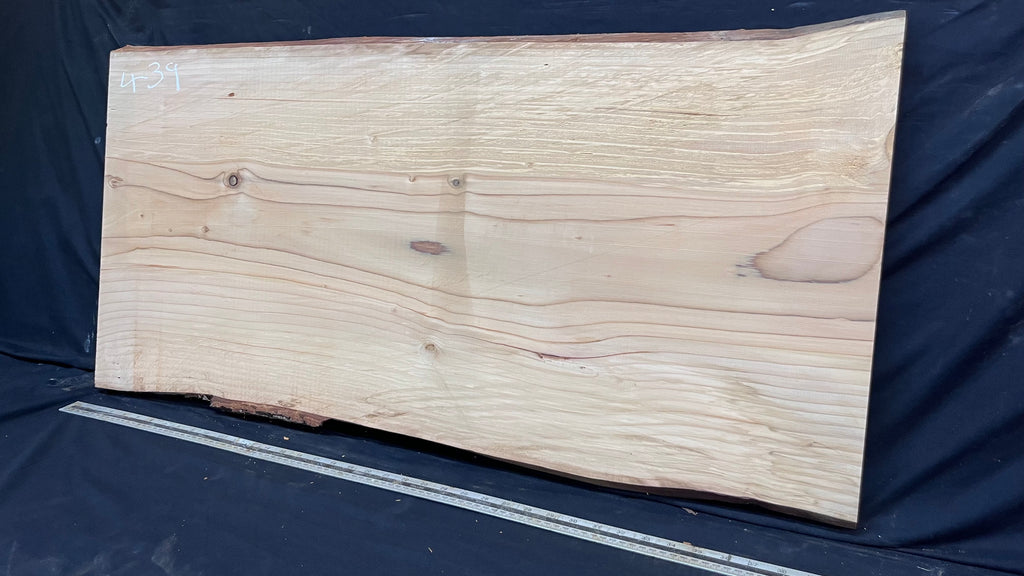 Cedar plank, timber, board, coffee table top. 1021 L x 505 W x 28 D mm  (439mf)