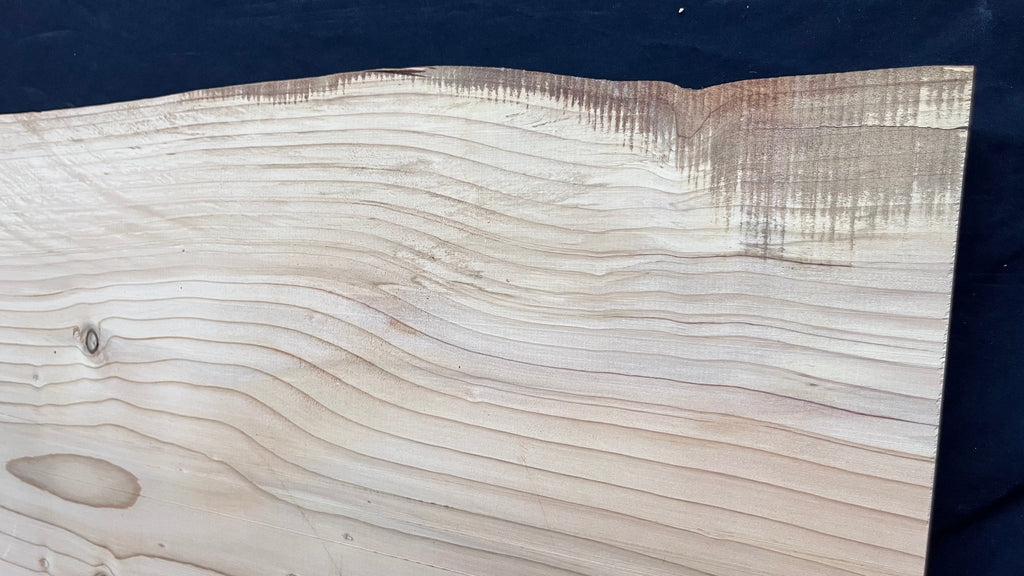 Cedar plank, timber, board, coffee table top. 1021 L x 505 W x 28 D mm  (439mf)