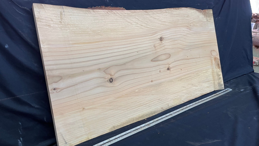 Cedar plank, timber, board, coffee table top. 1021 L x 505 W x 28 D mm  (439mf)
