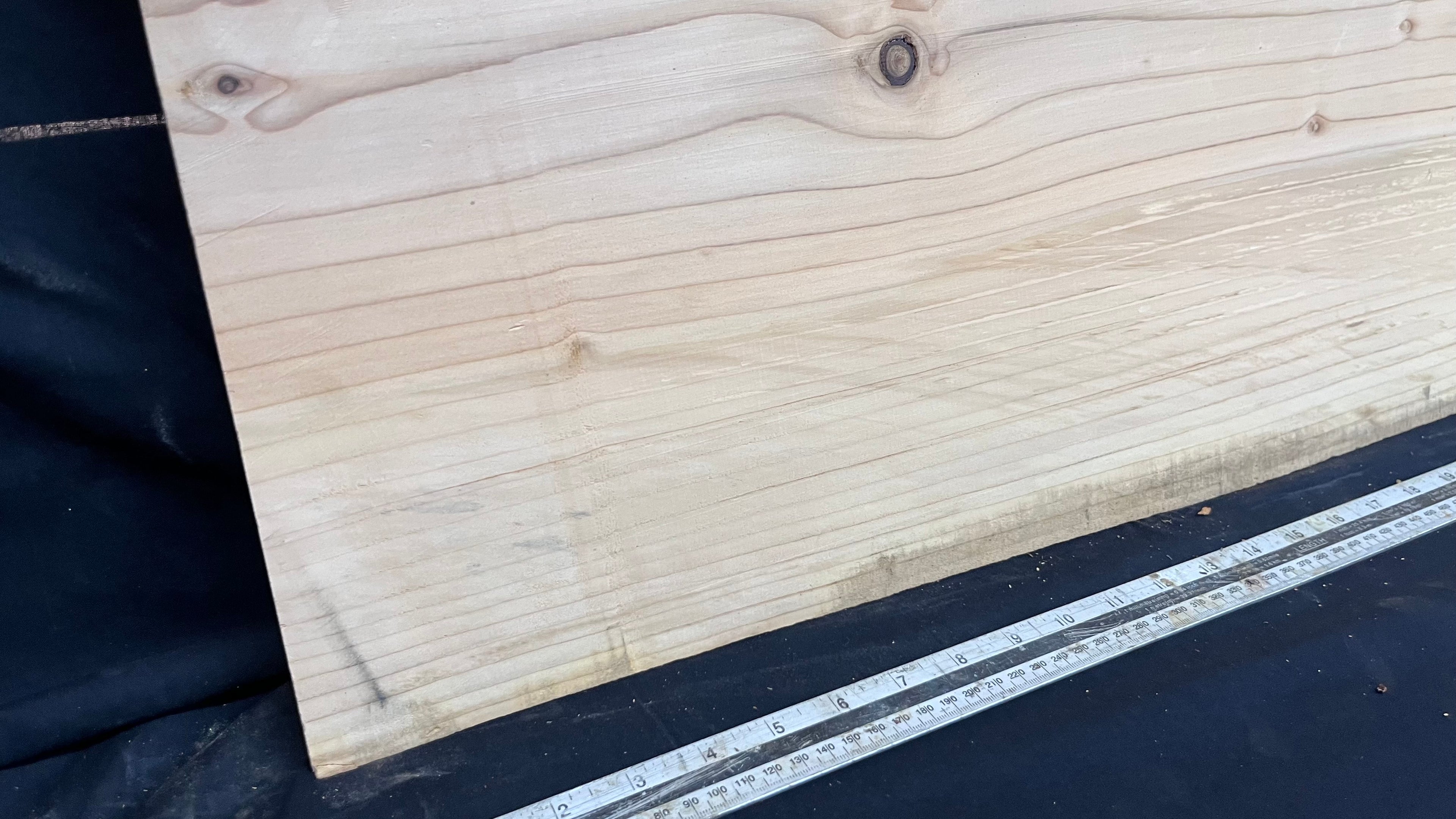 Cedar plank, timber, board, coffee table top. 1021 L x 505 W x 28 D mm  (439mf)