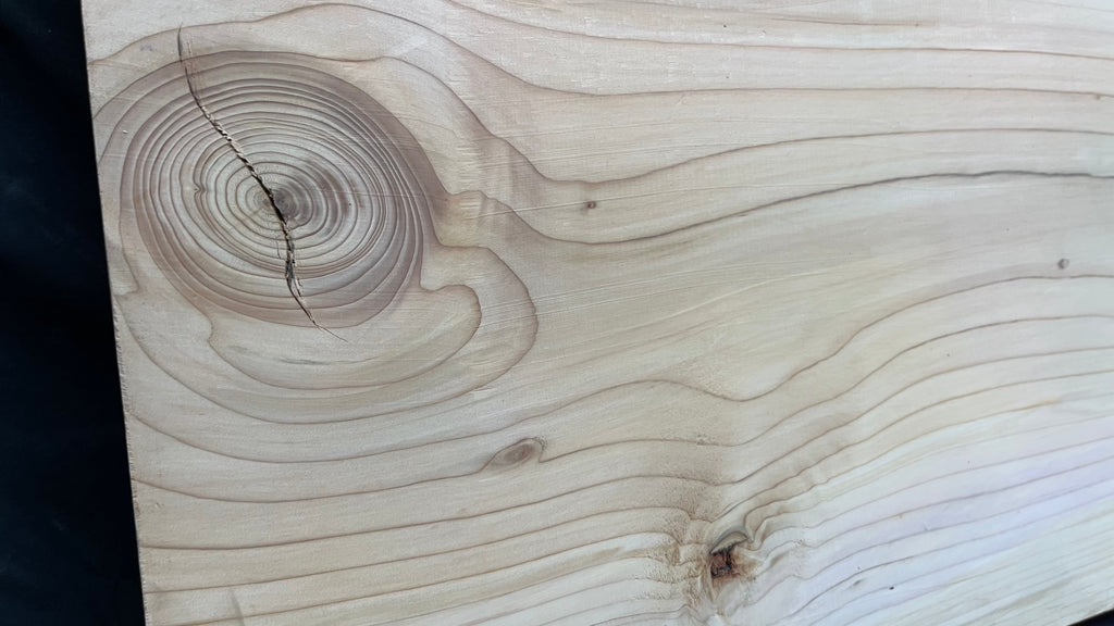 Cedar plank, timber, board, coffee table top. 1006 L x 515 W x 30 D mm  (440mf)