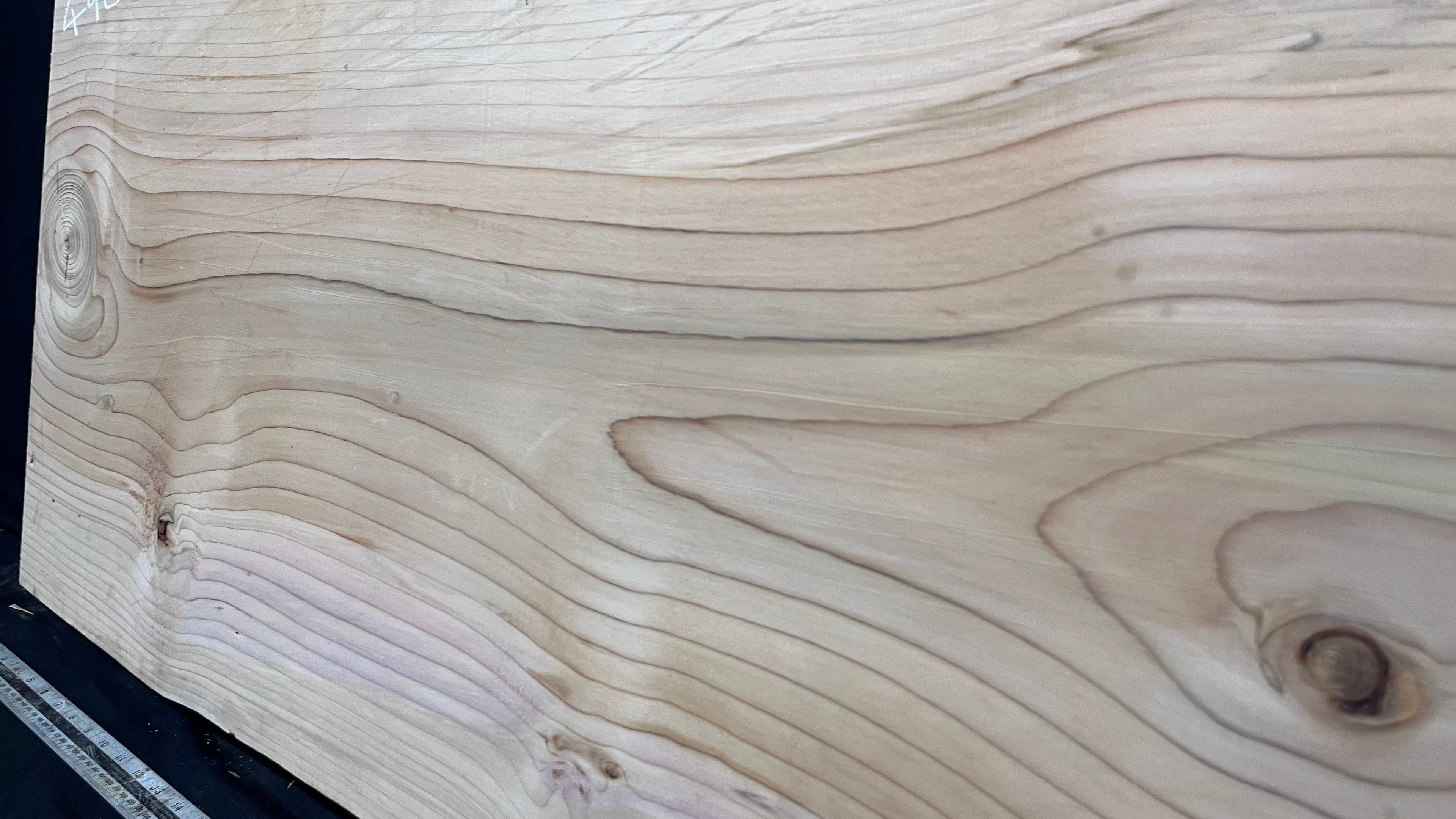Cedar plank, timber, board, coffee table top. 1006 L x 515 W x 30 D mm  (440mf)