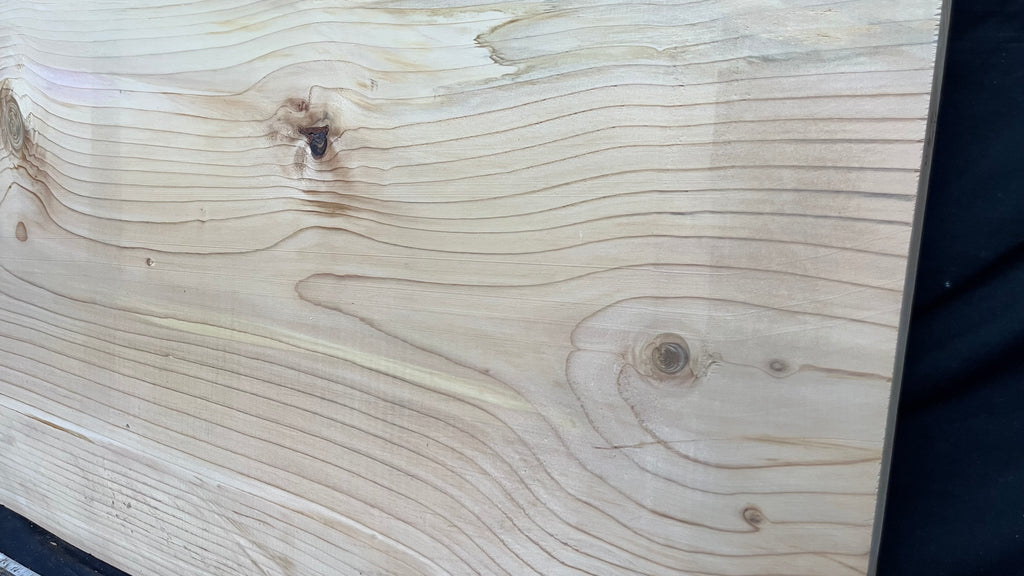 Cedar plank, timber, board, coffee table top. 1006 L x 515 W x 30 D mm  (440mf)