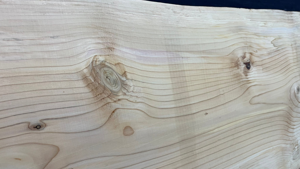 Cedar plank, timber, board, coffee table top. 1006 L x 515 W x 30 D mm  (440mf)