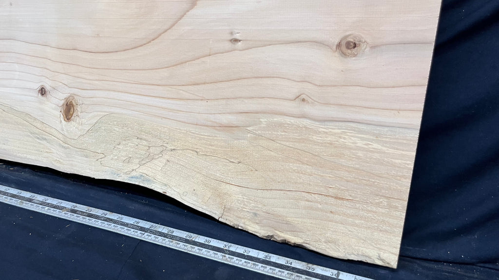 Cedar plank, timber, board, coffee table top. 993 L x 508 W x 29 D mm  (441mf)