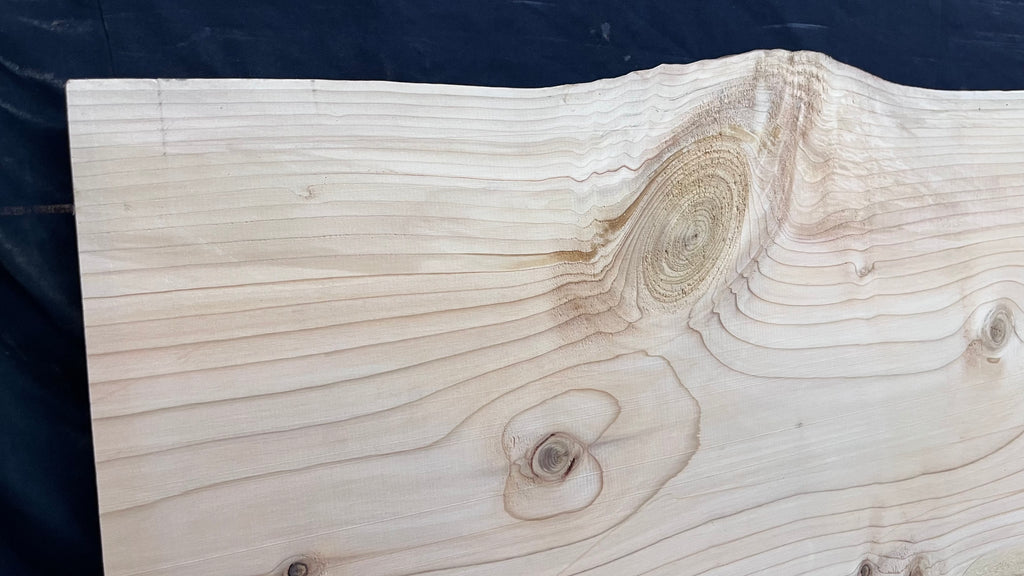Cedar plank, timber, board, coffee table top. 993 L x 508 W x 29 D mm  (441mf)