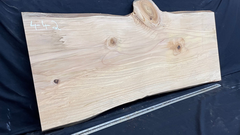 Cedar plank, timber, board, coffee table top. 1080 L x 495 W x 29 D mm  (442mf)