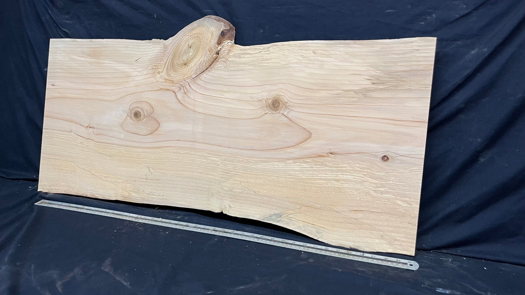 Cedar plank, timber, board, coffee table top. 1080 L x 495 W x 29 D mm  (442mf)