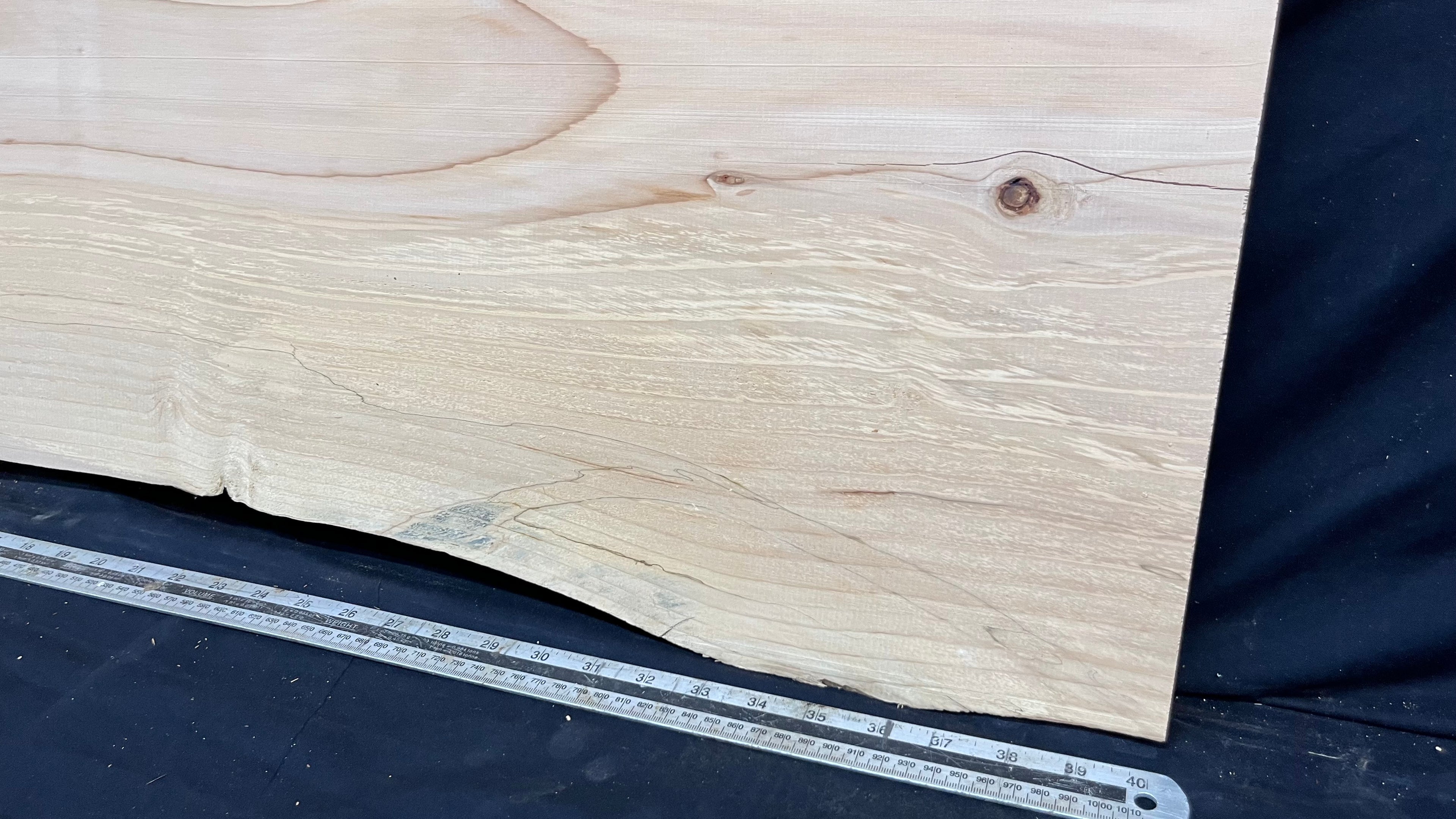 Cedar plank, timber, board, coffee table top. 1080 L x 495 W x 29 D mm  (442mf)