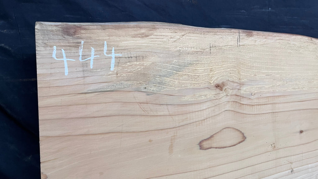 Cedar plank, timber, board, coffee table top. 981 L x 519 W x 29 D mm  (444mf)