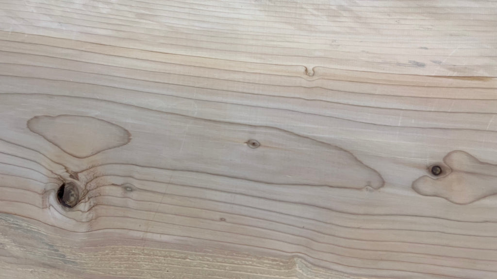 Cedar plank, timber, board, coffee table top. 981 L x 519 W x 29 D mm  (444mf)
