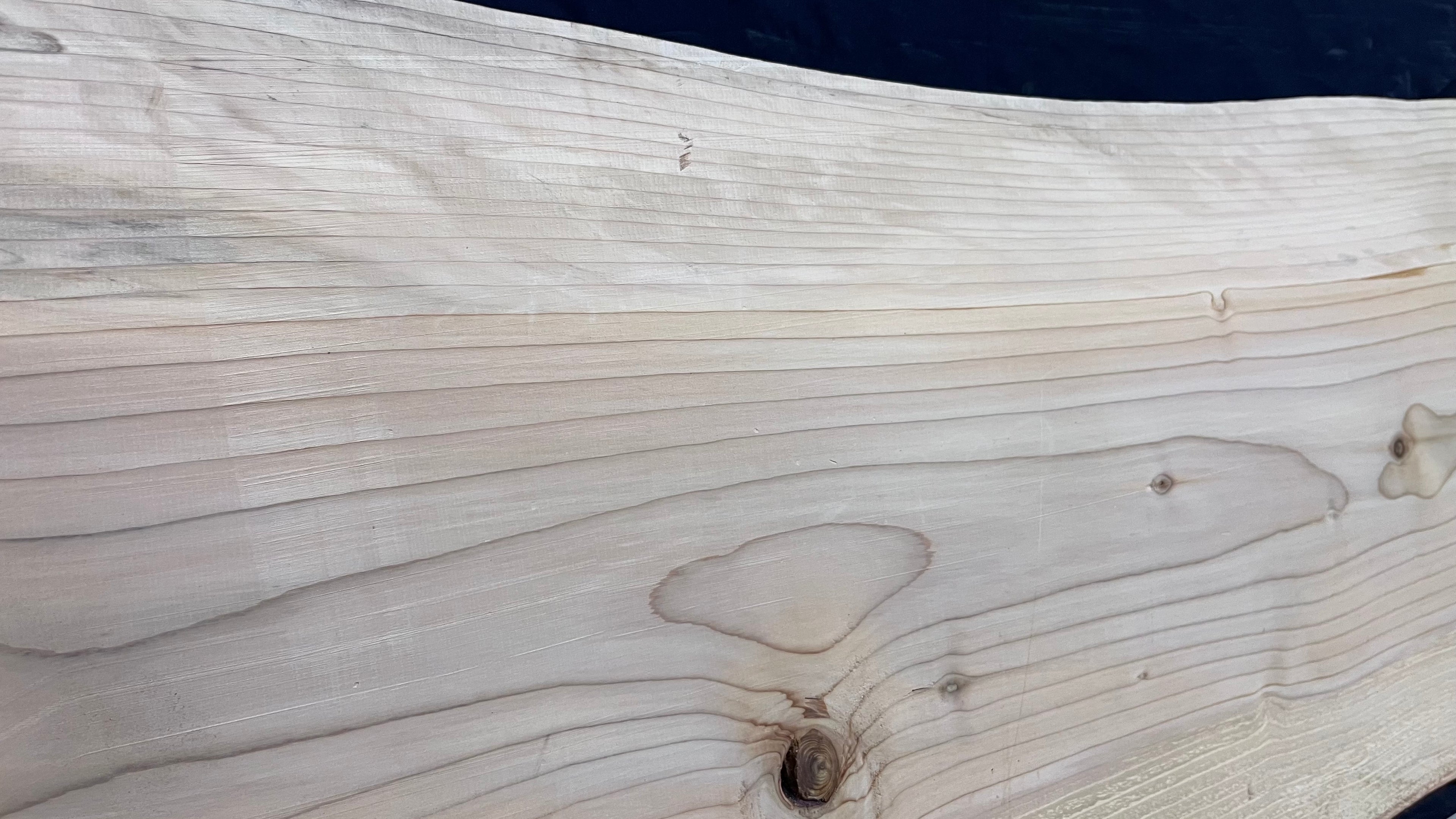 Cedar plank, timber, board, coffee table top. 981 L x 519 W x 29 D mm  (444mf)