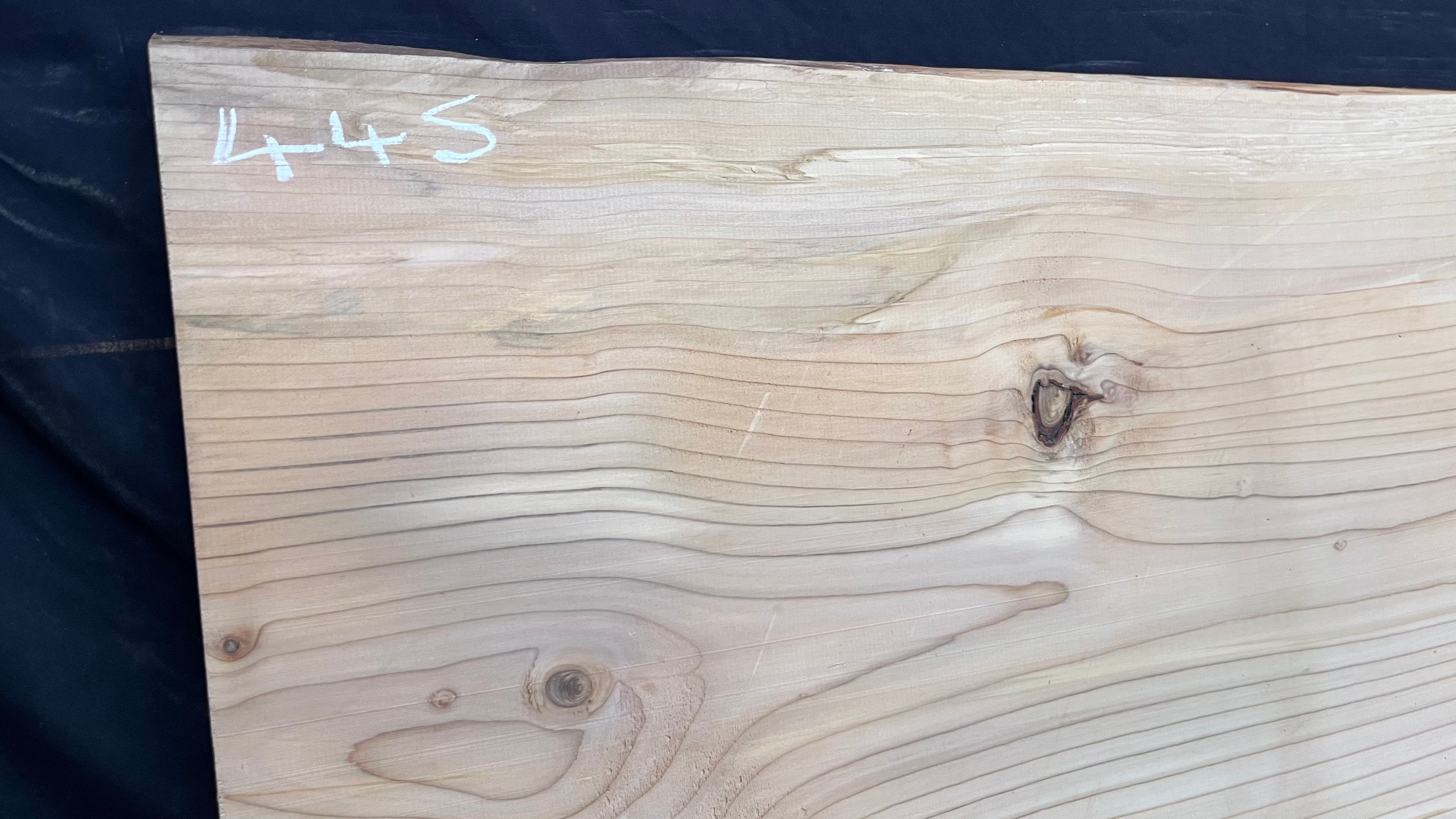 Cedar plank, timber, board, coffee table top. 1040 L x 539 W x 29 D mm  (445mf)