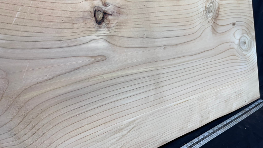 Cedar plank, timber, board, coffee table top. 1040 L x 539 W x 29 D mm  (445mf)