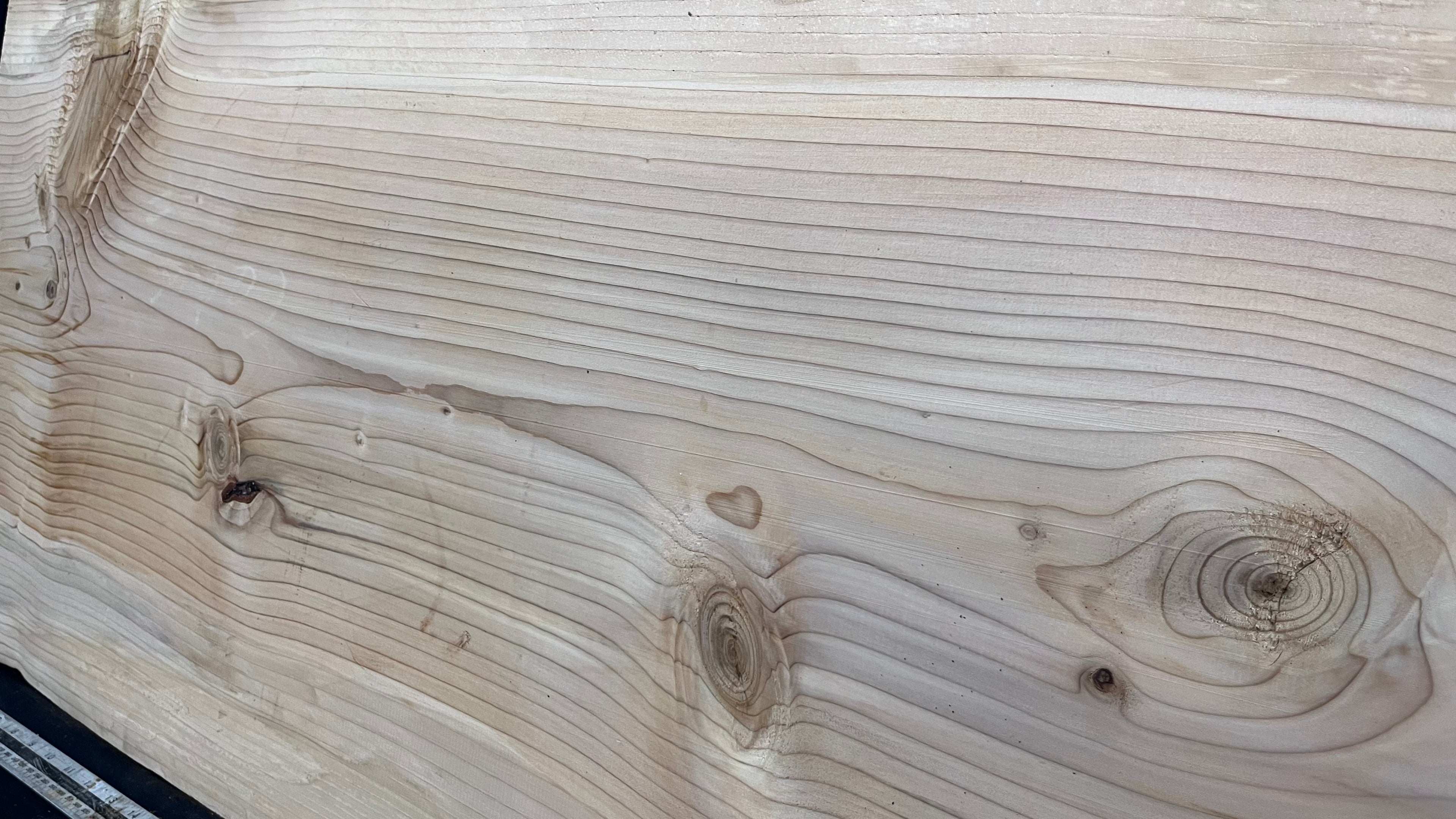 Cedar plank, timber, board, coffee table top. 1040 L x 539 W x 29 D mm  (445mf)