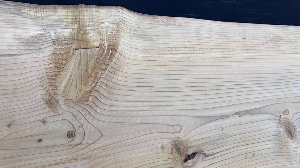 Cedar plank, timber, board, coffee table top. 1040 L x 539 W x 29 D mm  (445mf)