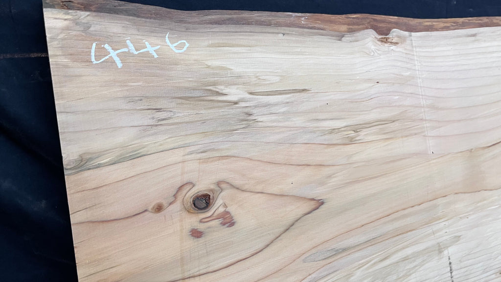 Cedar plank, timber, board, coffee table top. 1059 L x 485 W x 29 D mm  (446mf)