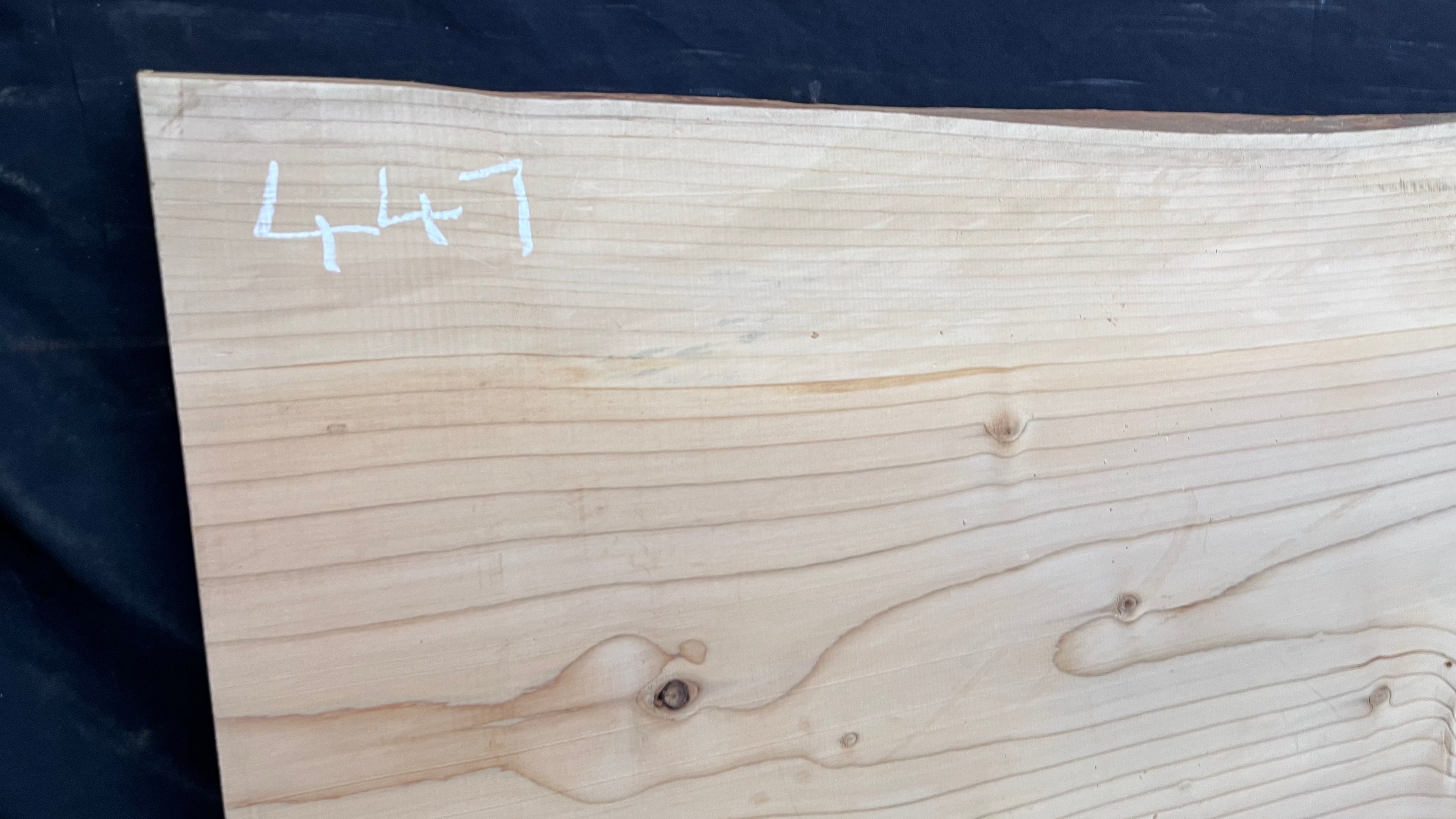 Cedar plank, timber, board, coffee table top. 1034 L x 536 W x 29 D mm  (447mf)