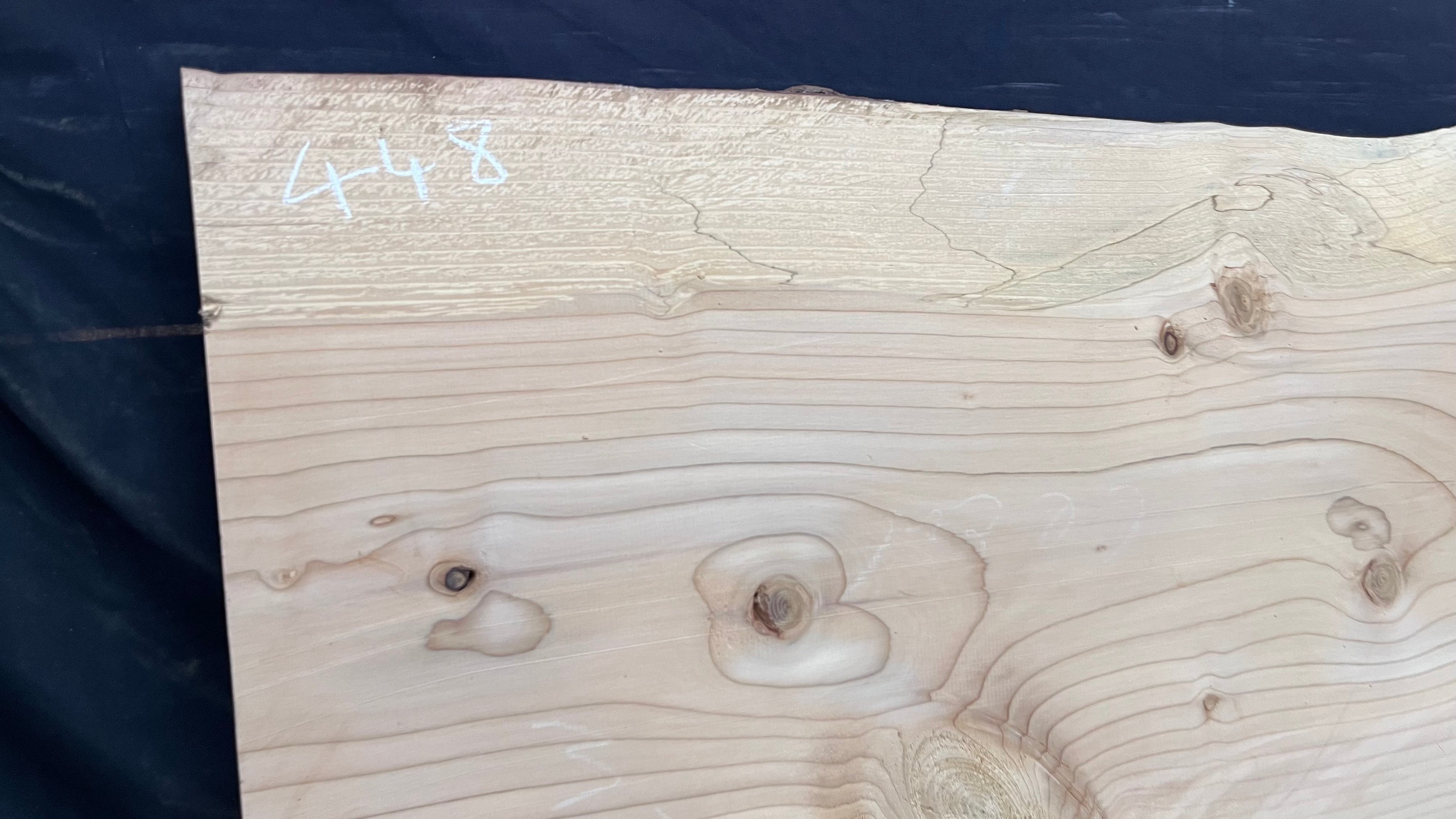 Cedar plank, timber, board, coffee table top. 1040 L x 548 W x 30 D mm  (448mf)