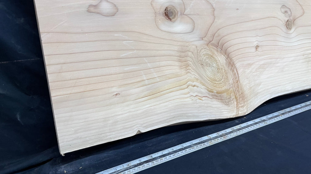 Cedar plank, timber, board, coffee table top. 1040 L x 548 W x 30 D mm  (448mf)