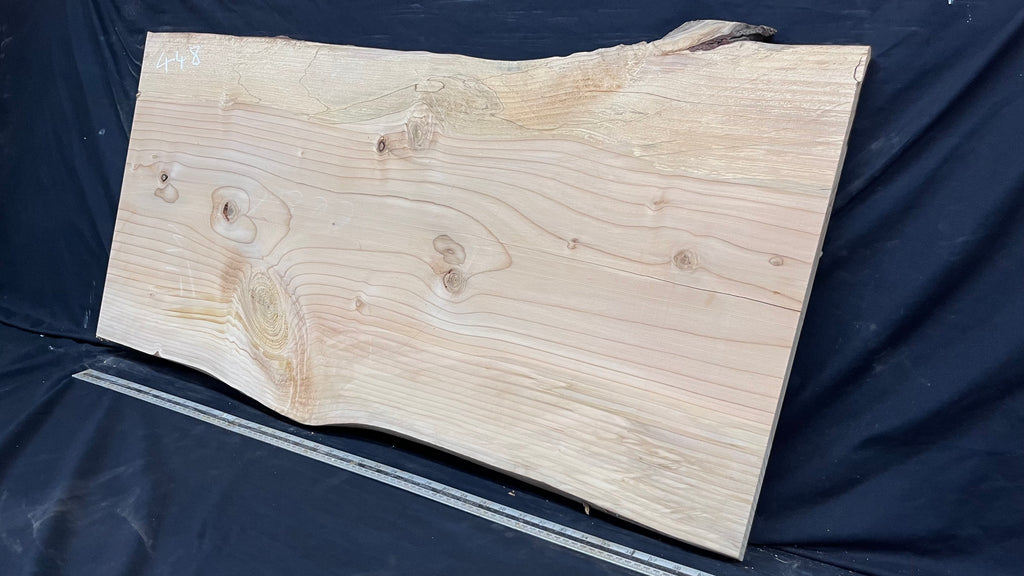 Cedar plank, timber, board, coffee table top. 1040 L x 548 W x 30 D mm  (448mf)