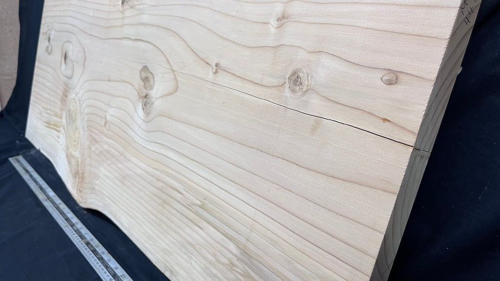 Cedar plank, timber, board, coffee table top. 1040 L x 548 W x 30 D mm  (448mf)