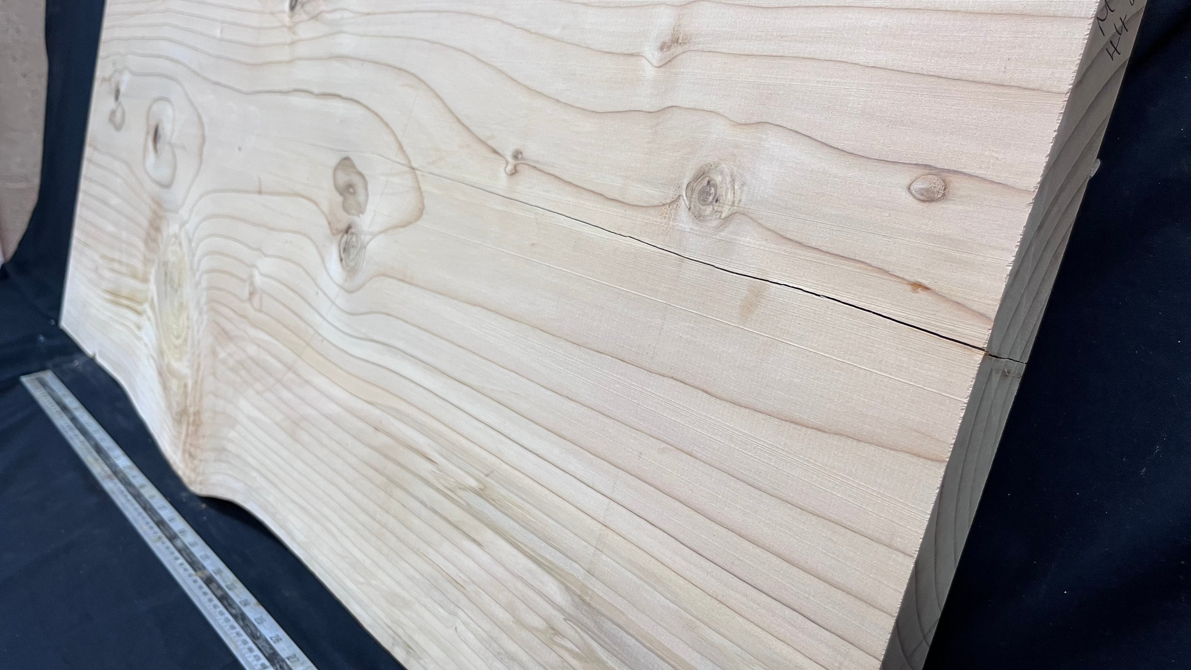 Cedar plank, timber, board, coffee table top. 1040 L x 548 W x 30 D mm  (448mf)