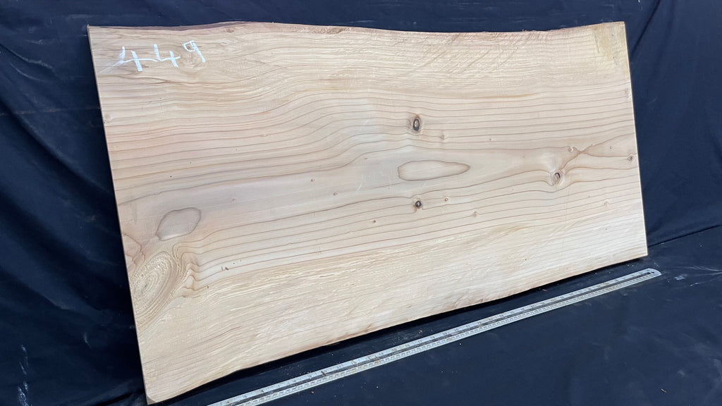 Cedar plank, timber, board, coffee table top. 1046 L x 525 W x 29 D mm  (449mf)
