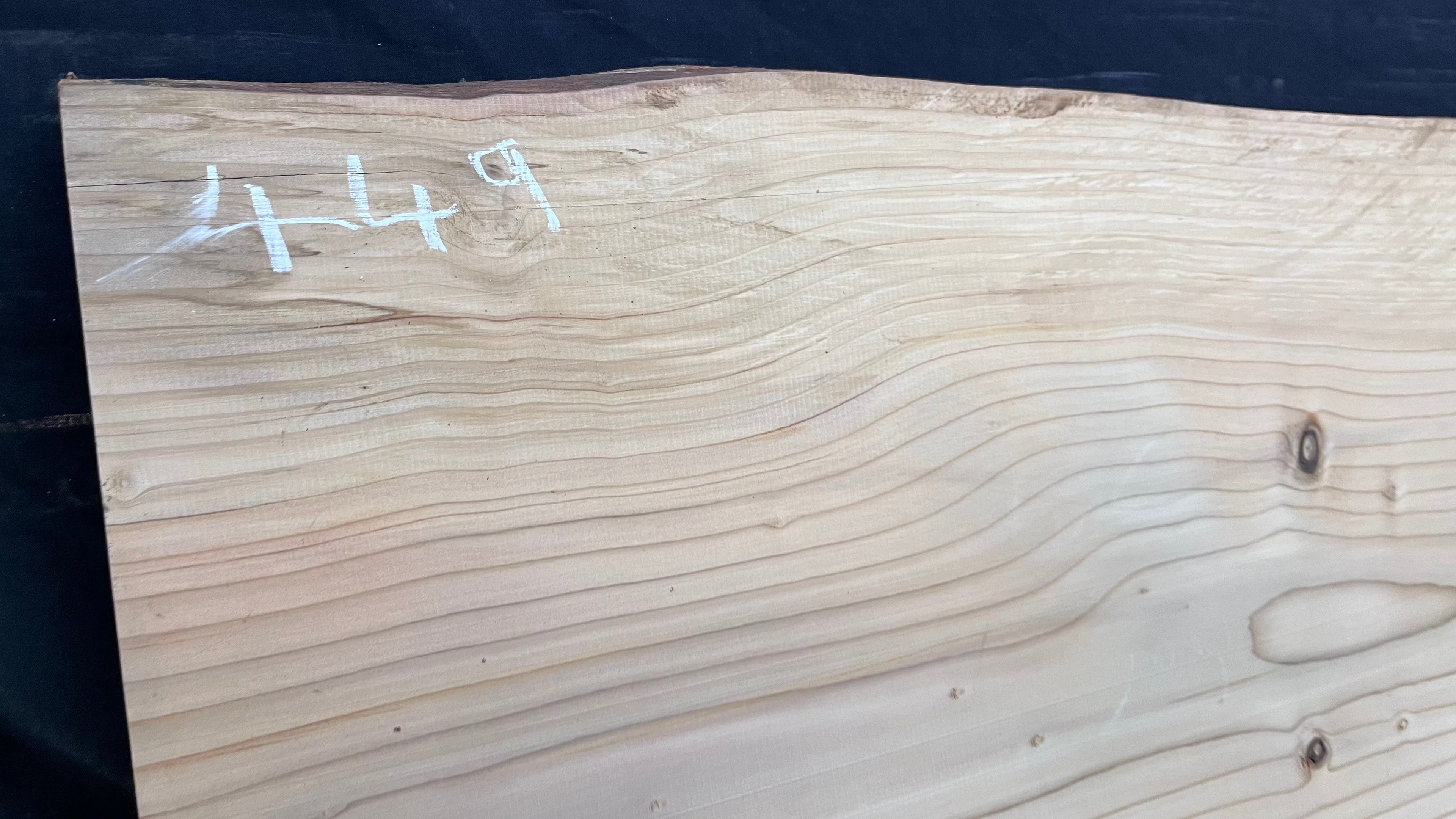 Cedar plank, timber, board, coffee table top. 1046 L x 525 W x 29 D mm  (449mf)